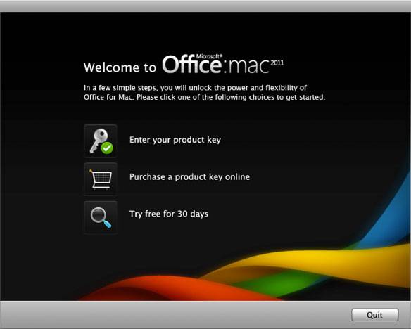 office for mac trial 2011